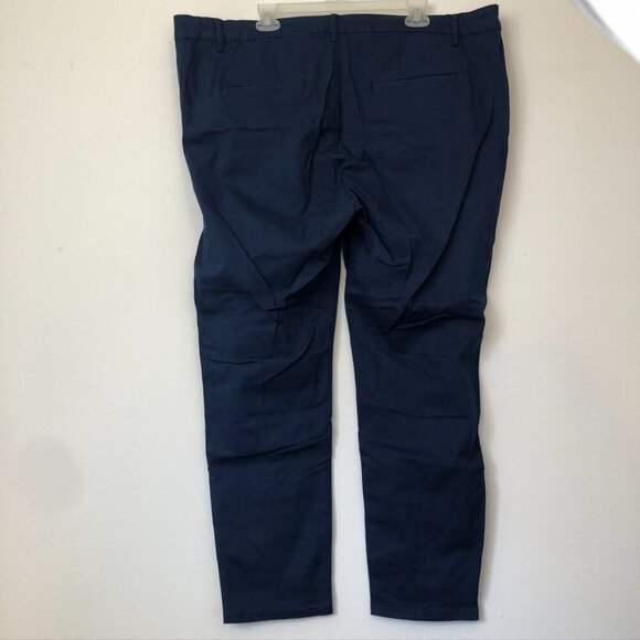 NEW NWT MODCLOTH Plus Size Richmond Pant Regular Inseam Navy Straight Leg 26 - Picture 10 of 12